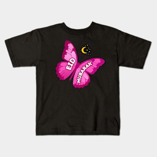 Eid Mubarak Butterfly Kids T-Shirt